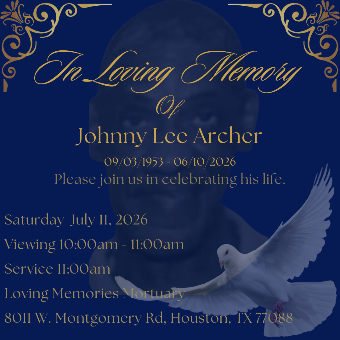 Johnny Lee Archer 1953-2026